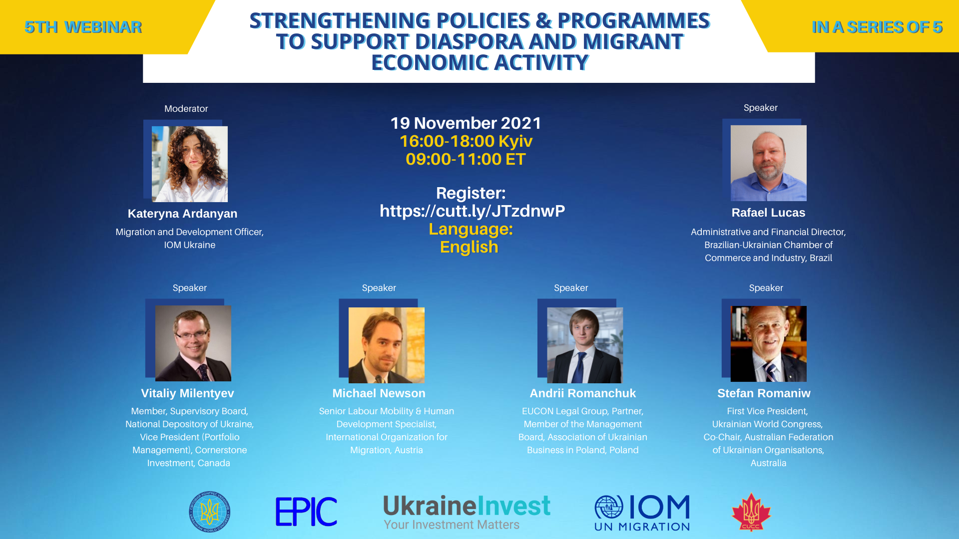ANDRII ROMANCHUK BECAME A SPEAKER AT THE WEBINAR DEVOTED TO SUPPORT OF ECONOMIC ACTIVITY OF DIASPORA AND MIGRANTS by UWC