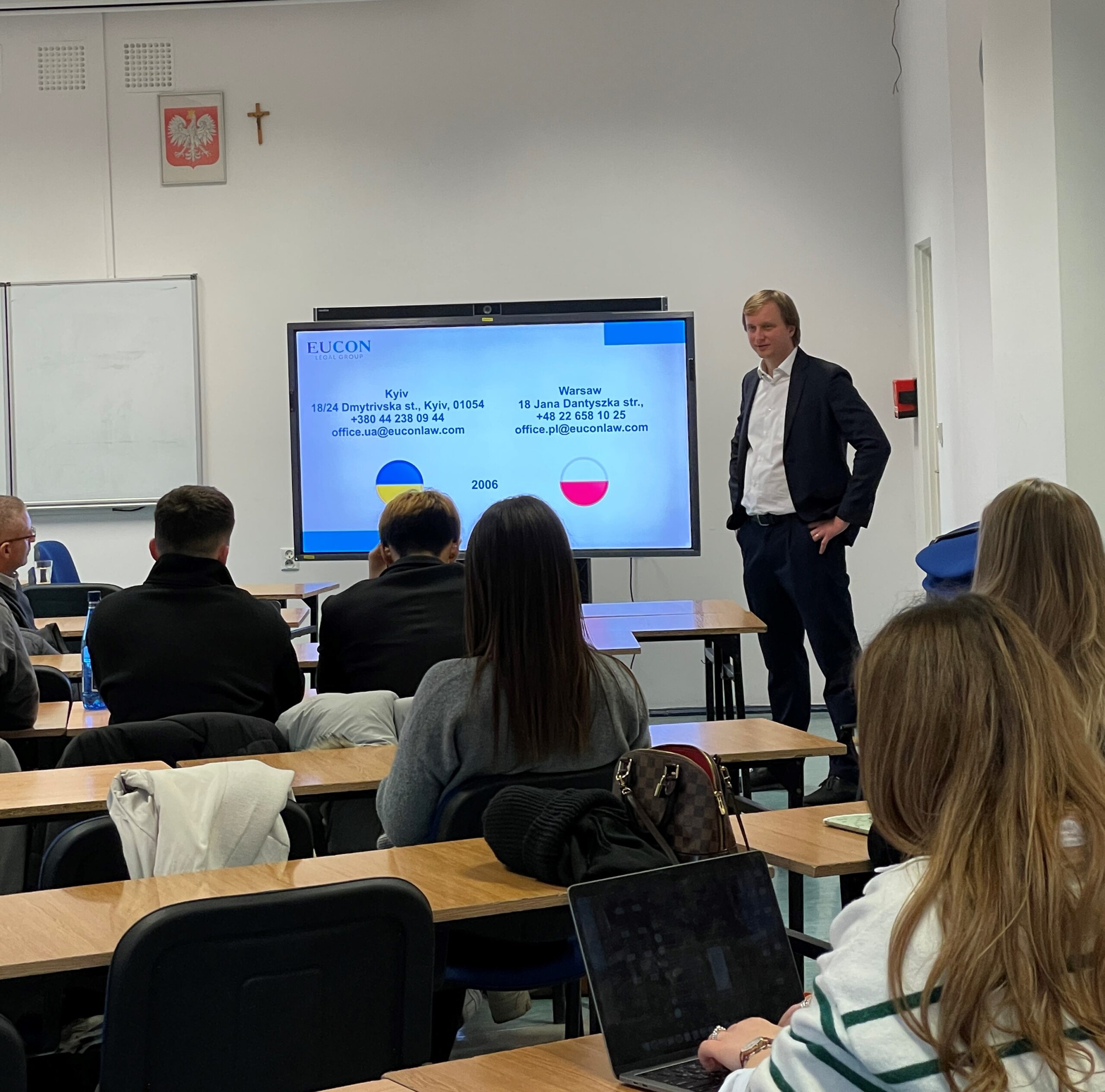 New business generation: Andrii Romanchuk lectured students of Lazarski University in Warsaw about doing business in Poland