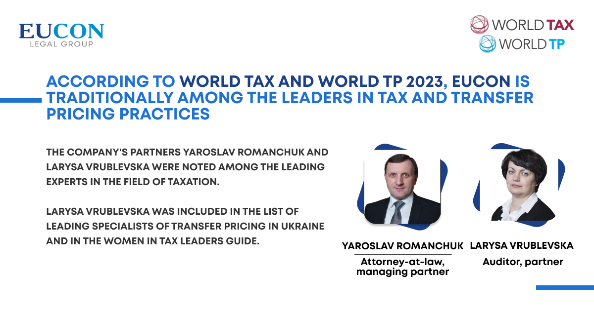 According to World Tax and World TP 2023, EUCON is traditionally among the leaders in tax and transfer pricing practices