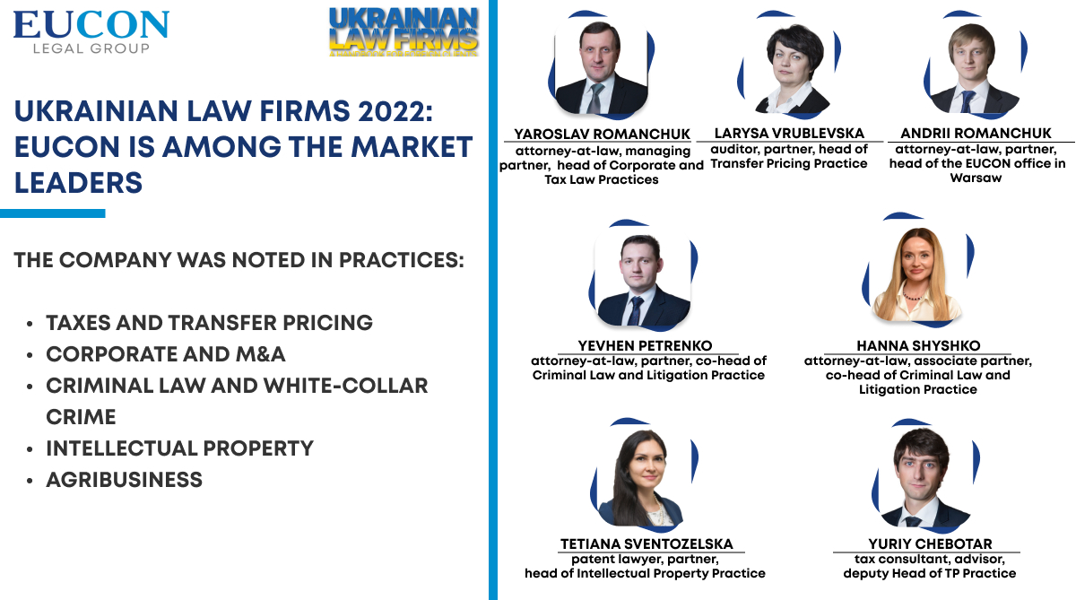 Ukrainian Law Firms 2022: EUCON is among the market leaders